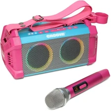 Karaoke Machine for Girls & Adults, Wireless Karaoke, Portable, Rechargeable
