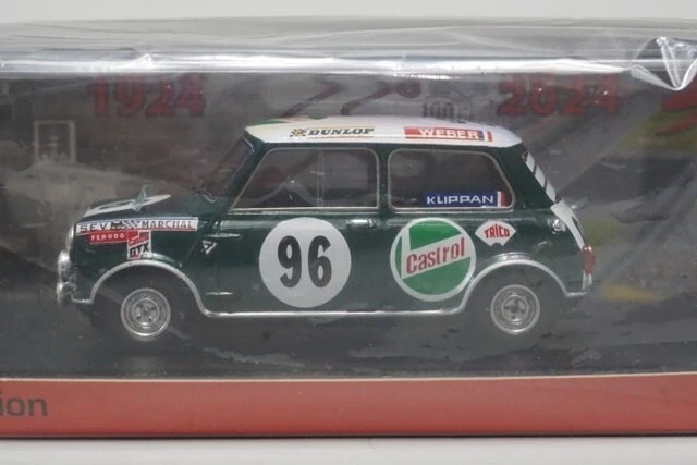 100SPA04 SPARK 1:43 Mini BMC Cooper 1000 S 24H Spa 1969 J.Vernaeve C.Baker #96 - Image 3 of 4