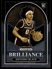 Anthony Black Rookie 2023-24 Panini Prizm Draft Picks Brilliance #10 Arkansas