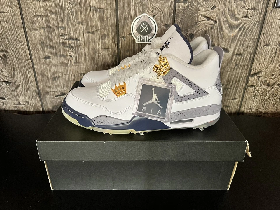 Nuevo Talla 10 - Jordan 4 x Eastside Golf Blanco/Azul Marino Medianoche (CU9981-102) Foto 3 de 4