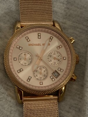 Michael Kors Women\'s Ritz Rose Gold-Tone Watch MK6077 Michael Kors Ladies Watch Ritz MK6077 | Watches Prime main image 3