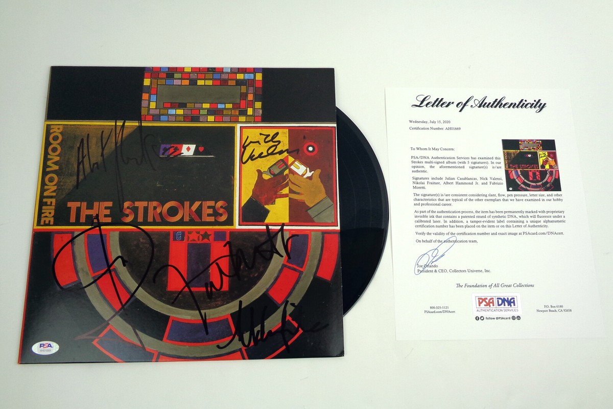 The Strokes Band Signed Autograph Room On Fire Vinyl Record Album