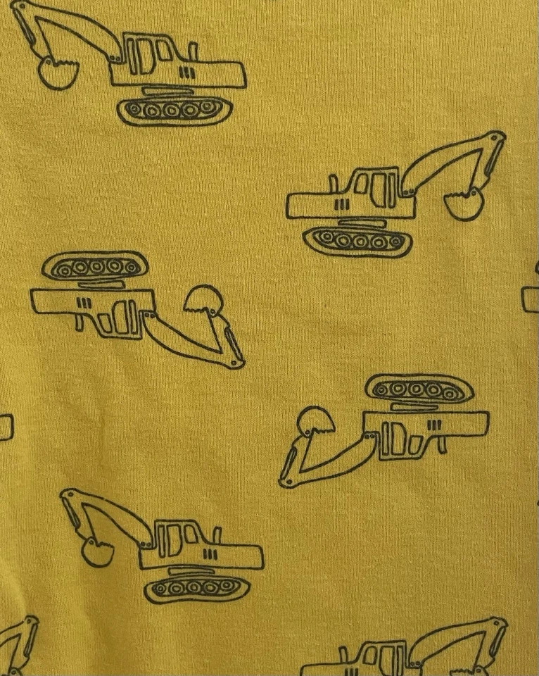 Body Carter's Bebé Niños Camión Excavadora 100% Algodón Manga Corta Amarillo 12 M Foto 4 de 4