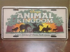 Walt Disney World Animal Kingdom Opening Year 1998 Car License Plate unopened