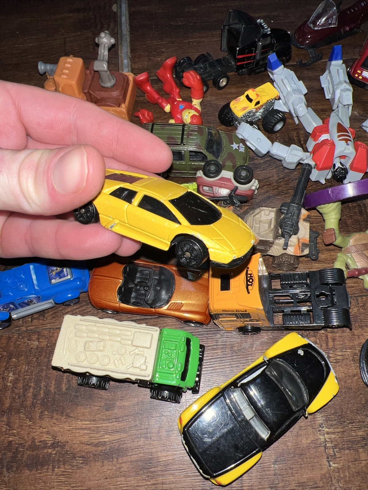 Toy Car Lot Vintage And New + Toy Figures Deal! Great Hot Wheels Marvel
