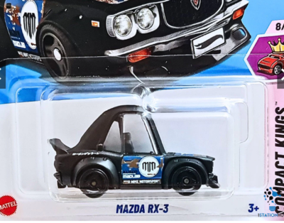 Hot Wheels Mazda RX-3 Tooned Black #196 Mainline 2025 Case K (In
