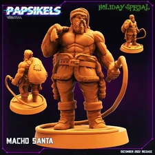 Macho Santa | DnD Miniatures | Tabletop Gaming | Tabletop Miniature | Sci-Fi |