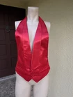 Red Satin Vest/ Size M