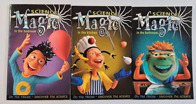 Science Magic 3 Kids Book Bundle in the bedroom kitchen bathroom Paperback