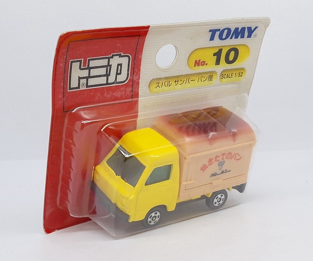 TOMICA 10 SUBARU SAMBAR BAKERY TRUCK 1/52 TOMY DIECAST CAR SAMBER