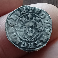 Edward I ( 1272-1307 ) Silver Hammered Penny Coin Long Cross Canterbury Mint.
