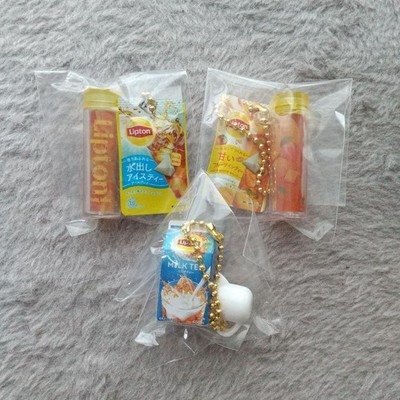 3 lipton miniature charms #4b7389