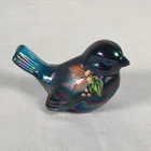 Fenton Purple Iridescent Glass Bird Hand Painted 5163 2J New