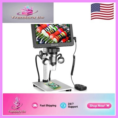 Versatile 7'' 1200X Digital Microscope with 12MP Camera - Perfect for Education