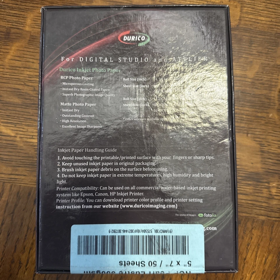 RCP pearl lustre 300gsm digital inkjet paper for photo and art 5x7/50 sheets - Image 2 of 3