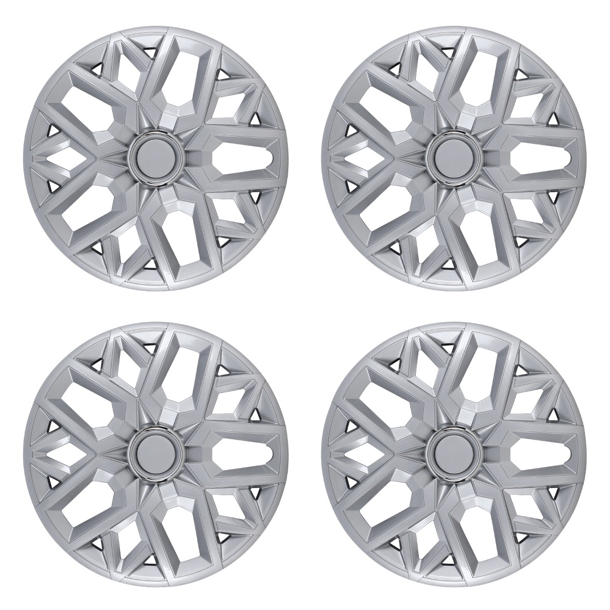 Set of 4 14" 15" 16" 17" Wheel Covers Snap On Hub Caps Full Tire & Steel Rims