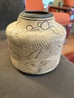 Rare Weller Arts & Crafts Burntwood Swimming Fish Themed Pottery Vase￼