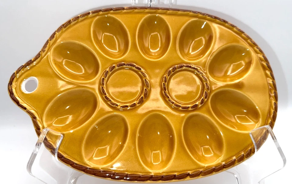 Plato Bandeja Vintage DEVILD HAGG PLATE Dorado MCM Fairway Japón Retro 9.5" Foto 2 de 4