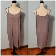 Global Work Comfy Gray Casual Rib Knit Dress Est. Size Large