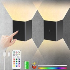 2X Modern RGB LED Up Down Wall Lights Lighting Fixture Indoor Magnetic Wall Lamp