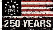 250 Years America Flag, 3X5 Ft, USA 250Th Anniversary Patriotic Design,1776-2026