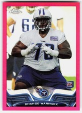 2013 Topps Chrome Pink Refractors Chance Warmack Rookie #127 Titans RC,/399