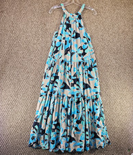 Tommy Hilfiger Dress Womens Sz S Petite Sleeveless Flowy Floral Long