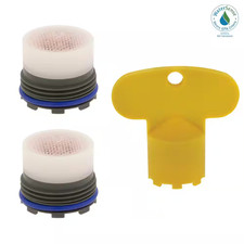 M16.5 X 1 PCA Tom Thumb Size 1.2 GPM Cache Water-Saving Aerator with Key 2-Pack