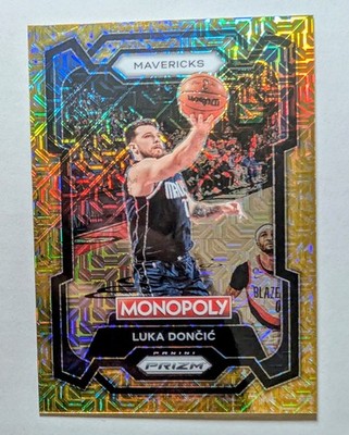 2023-24 Panini Prizm Monopoly - Luka Dončić #22 Millionaire Gold Mojo Prizm /500