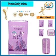 Natural Plant-Based Night Time Maxi Pads 10 Pack Biodegradable