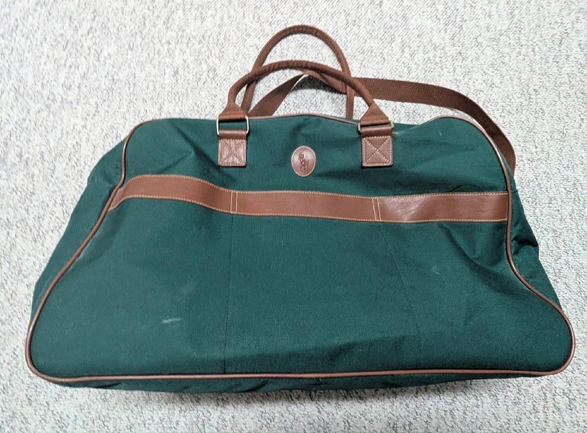 Polo Ralph Lauren ボストンバッグ カーキ vintage 1990s duffle bag POLO by RALPH LAUREN green canvas CARRY