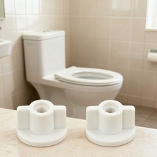 Rear Nut Fixed Replacement None Fixed Replacement Plastic Toilet Lid Bottom 2PCS