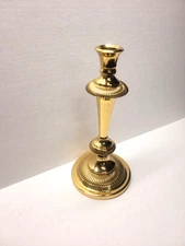 BRASS CANDLESTICK TAPER CANDLE  HOLDER 10" TALL ROUND BOTTOM