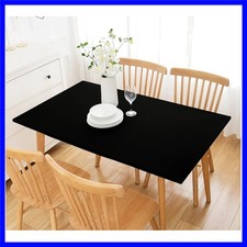 Machine Washable Fitted Black Table Cover - 6ft Rectangular Spandex 72" x 42"