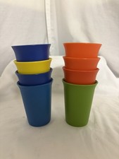 Pre-Owned Vintage 8pc. Tupperware 109 Series 7oz. Kids Bell Tumblers