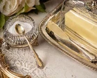 Reed & Barton Georgian Rose STERLING SILVER Butter Knife & Salt Spoon Set