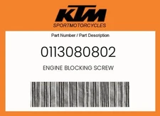KTM Genuine Engine Blocking Screw - 0113080802