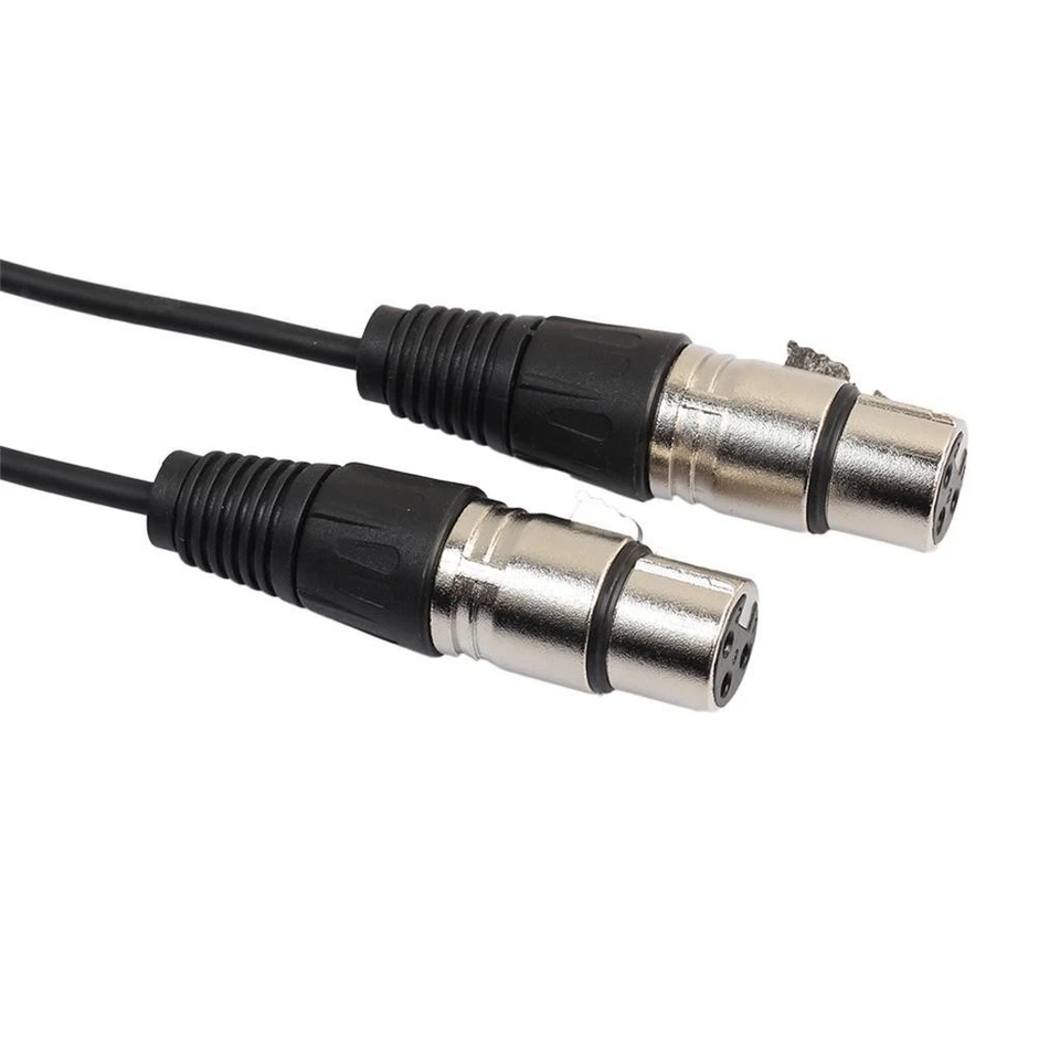 XLR macho a 2 hembra enchufe micrófono audio cable conector Y divisor adaptador 1 pie Foto 3 de 4