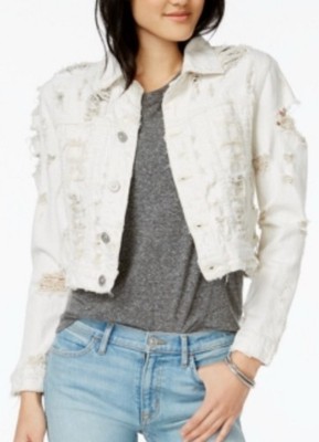 Hudson Womens Fall Cropped Denim Jacket SIZE XS $325