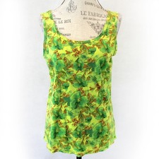 CMC Color Me Cotton Art to Wear shirt top Green Medium Made in USA