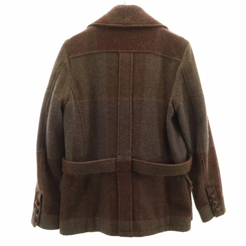 Shareef Mens WOOL Double Breasted Jacket Coat Brown Outerwear Made In Japan 1 S image 17