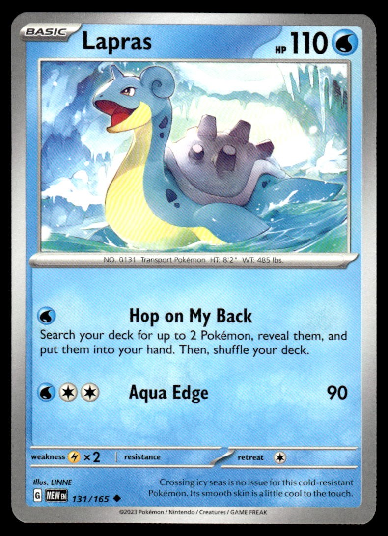 Lapras 131/165 - 151 - Uncommon NM