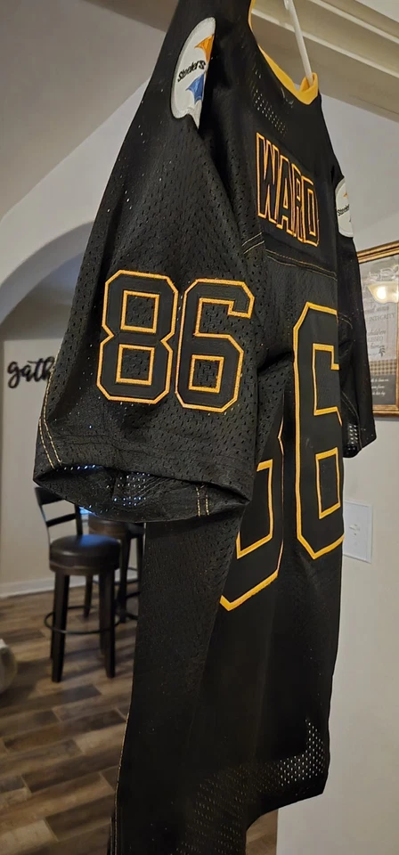 Camiseta deportiva alternativa para hombre Reebok Pittsburgh Steelers Hines Ward 86 Onfield talla L Foto 3 de 4