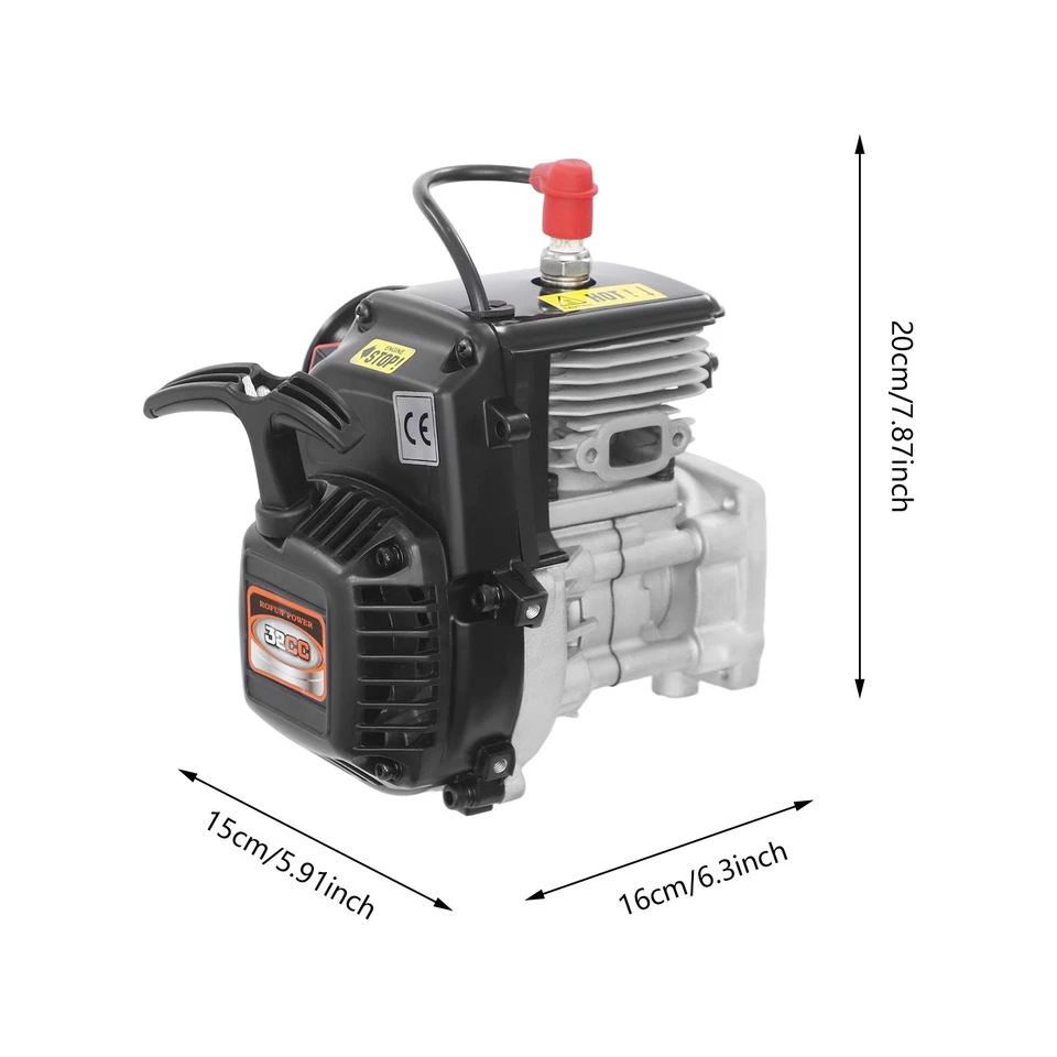 Coche de radiocontrol escala 1/5 32cc 4 pernos motor de gasolina para motor Rovan Hpi Baja 5T 5B King Foto 4 de 4