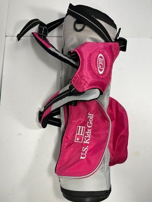 US Kids Golf Bag 3 Way - Dual Strap Age 3-5 Yrs USKG - Pink Grey  * AWESOME *