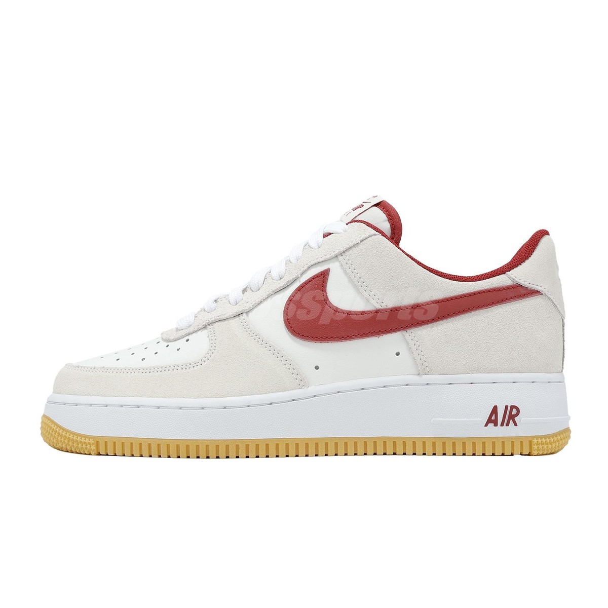 Nike Air Force 1 07 LV8 Photon Dust Varsity Red White Gum Men AF1