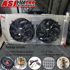 For 1988-2000 CHEVY C/K 1500 2500 3500 Tahoe GMC Yuko 3 Row Radiator Shroud Fan