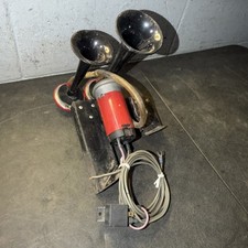 Vtg Dual Trumpet Sears Allstate Electric Air Horn Stebel Gr90 12v Hot Rat Rod