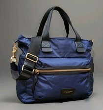Marc Jacobs Biker Nylon Baby Diaper Large Bag Solid navy blue travel tote bag