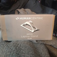 HumanCentric Vertical Laptop Stand for Desks Space Silver Adjustable Holder